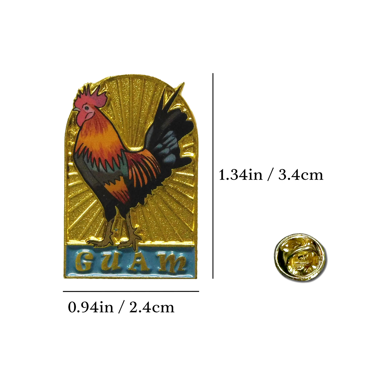 GUAM ROOSTER PIN