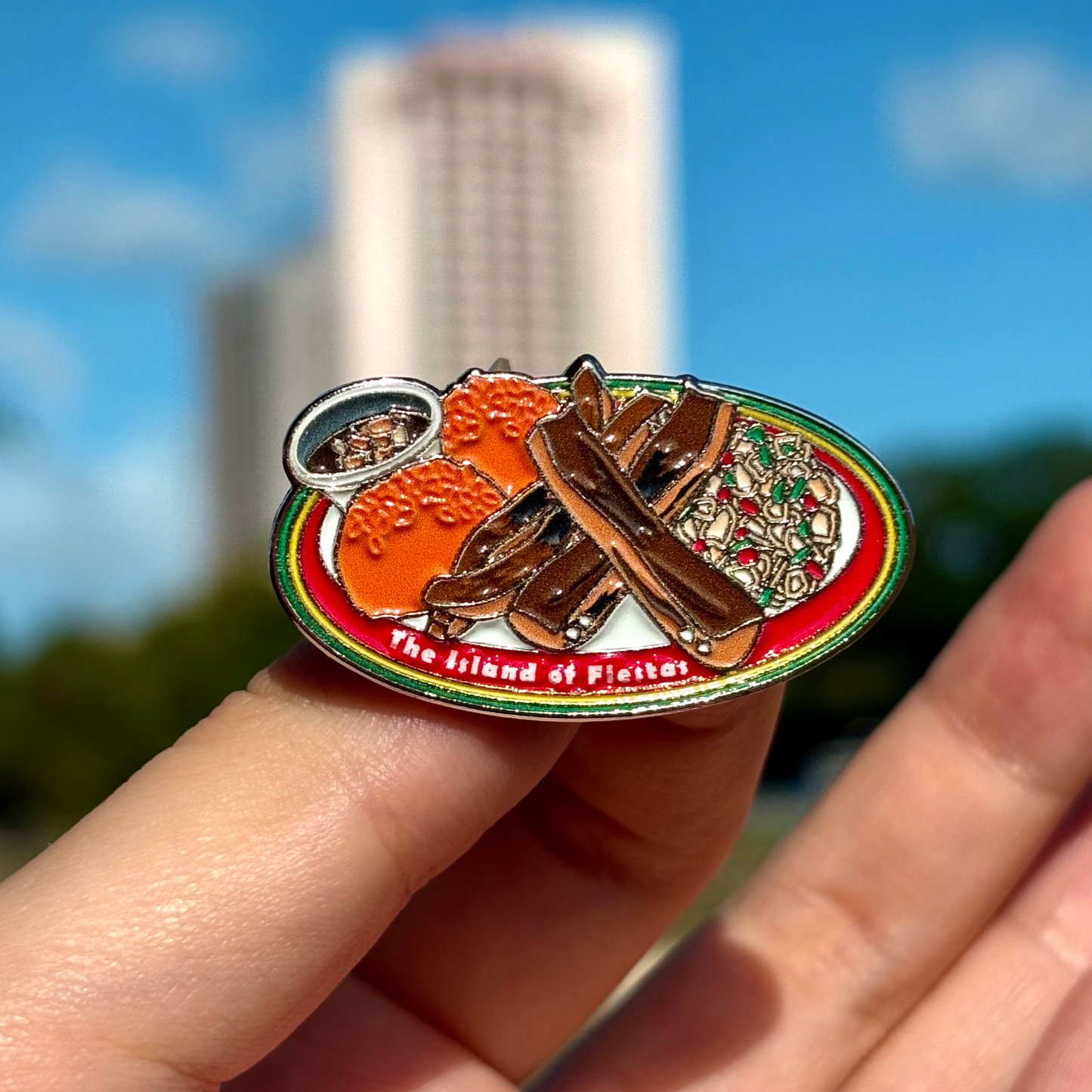 GUAM ISLAND FIESTA PLATE PIN