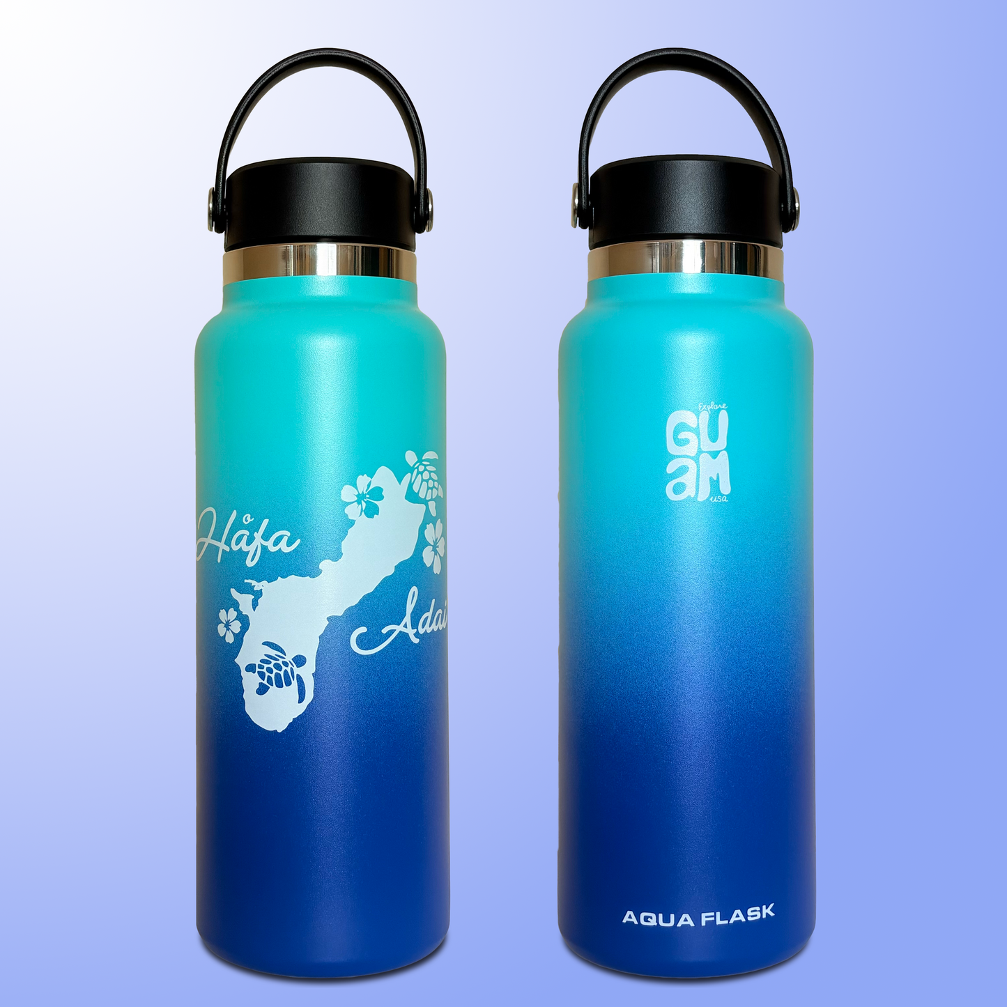 HAFA TURTLE BLUE FLASK BOTTLE